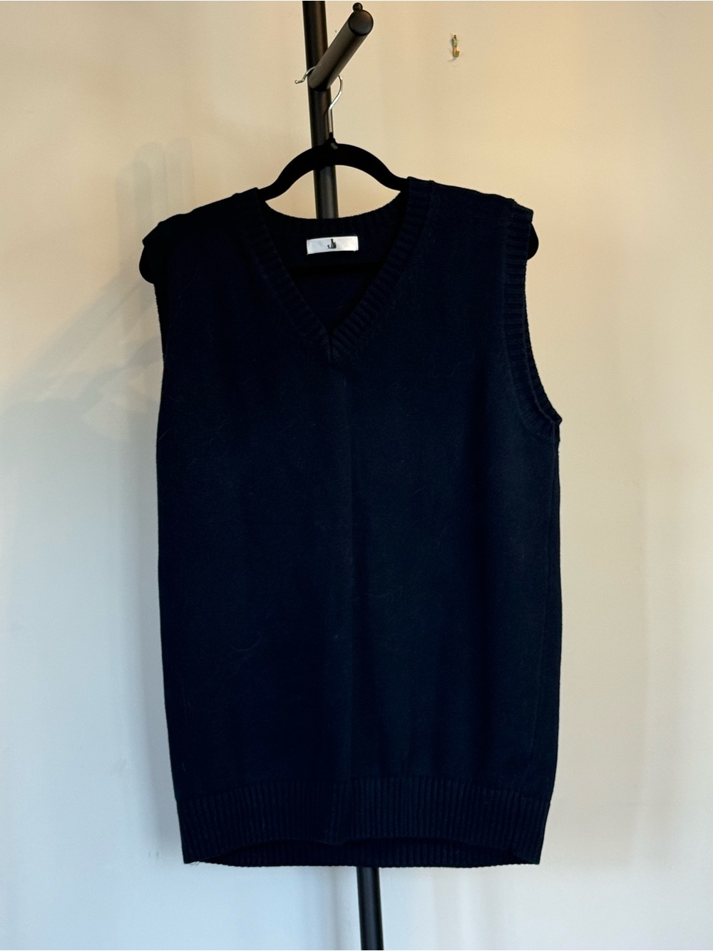 3/$10 Classic Black V-Neck Knit Sweater Vest
